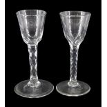 Two late 18th century drinking glasses