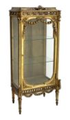 Late 20th century gilt wood and gesso display cabinet