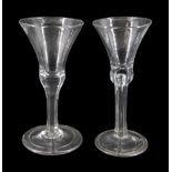 Two 18th century drinking glasses