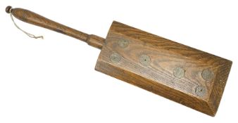 19th century Welsh elm weighted wash bat