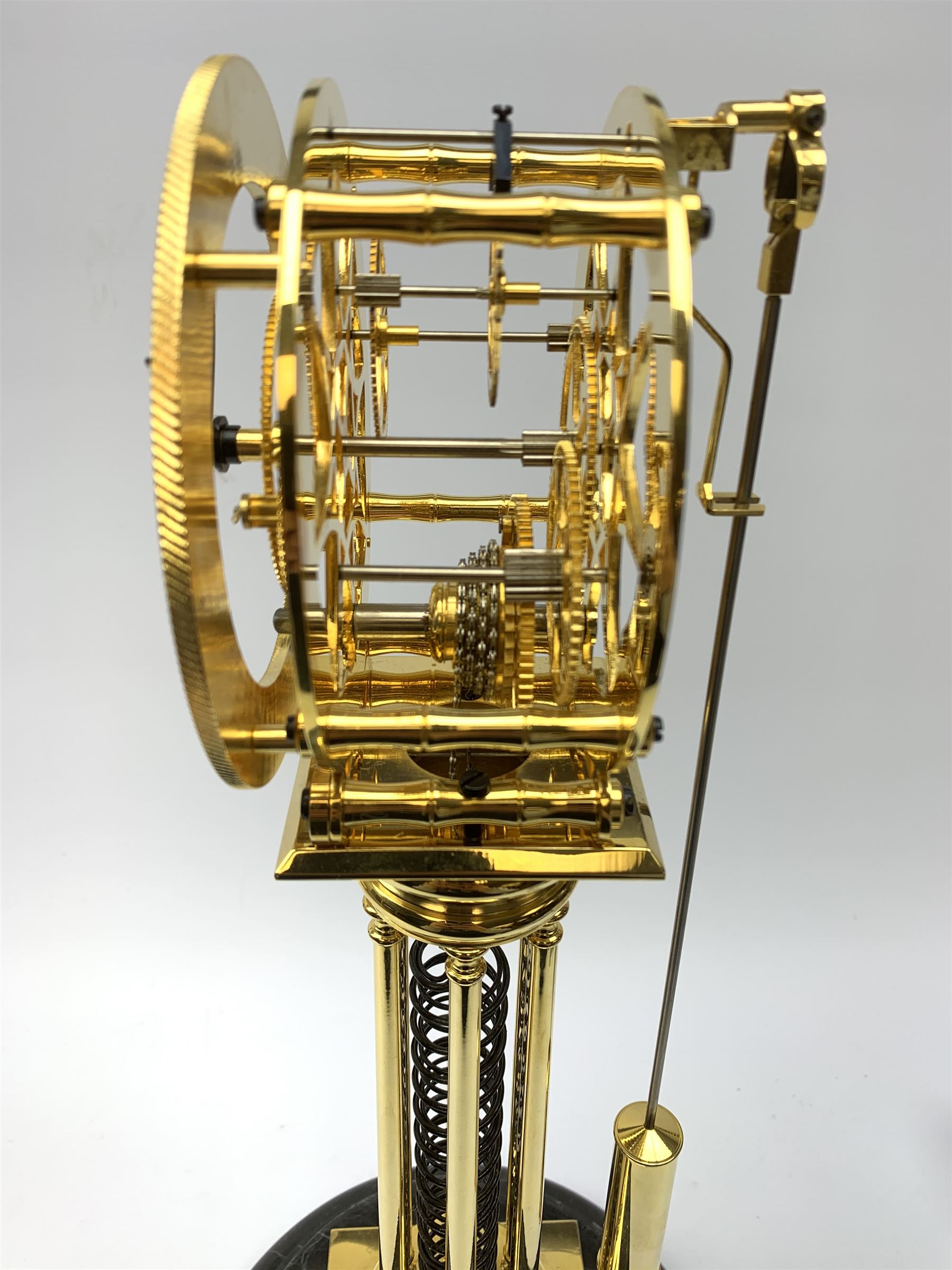 After William Smith of Musselburgh - Contemporary brass skeleton clock - Image 5 of 6