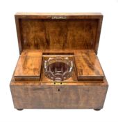 George III mahogany tea caddy