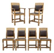 'Lizardman' set six dining chairs