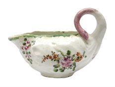 18th century Derby porcelain sauce boat