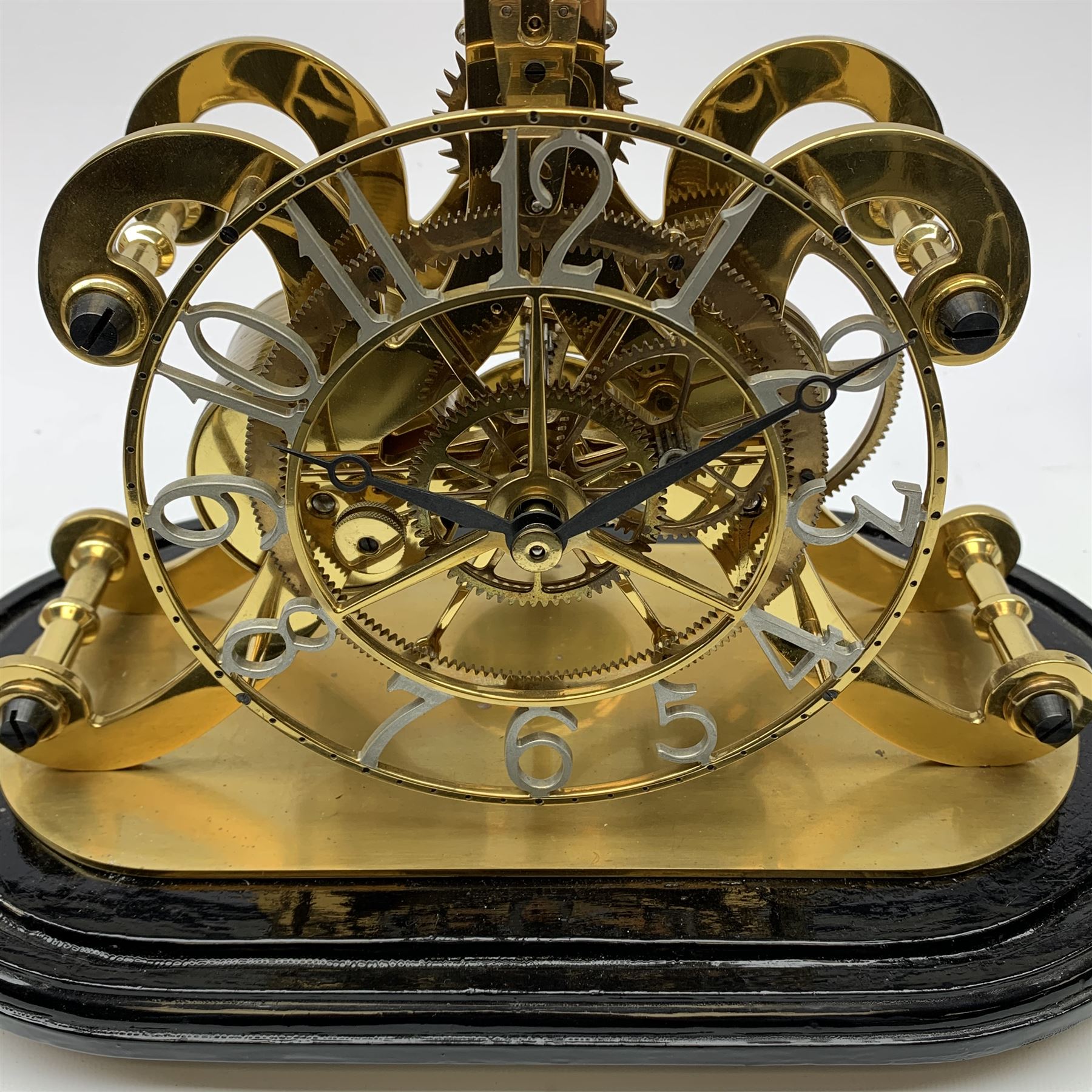 Late 20th century brass epicyclic skeleton clock - Image 5 of 7