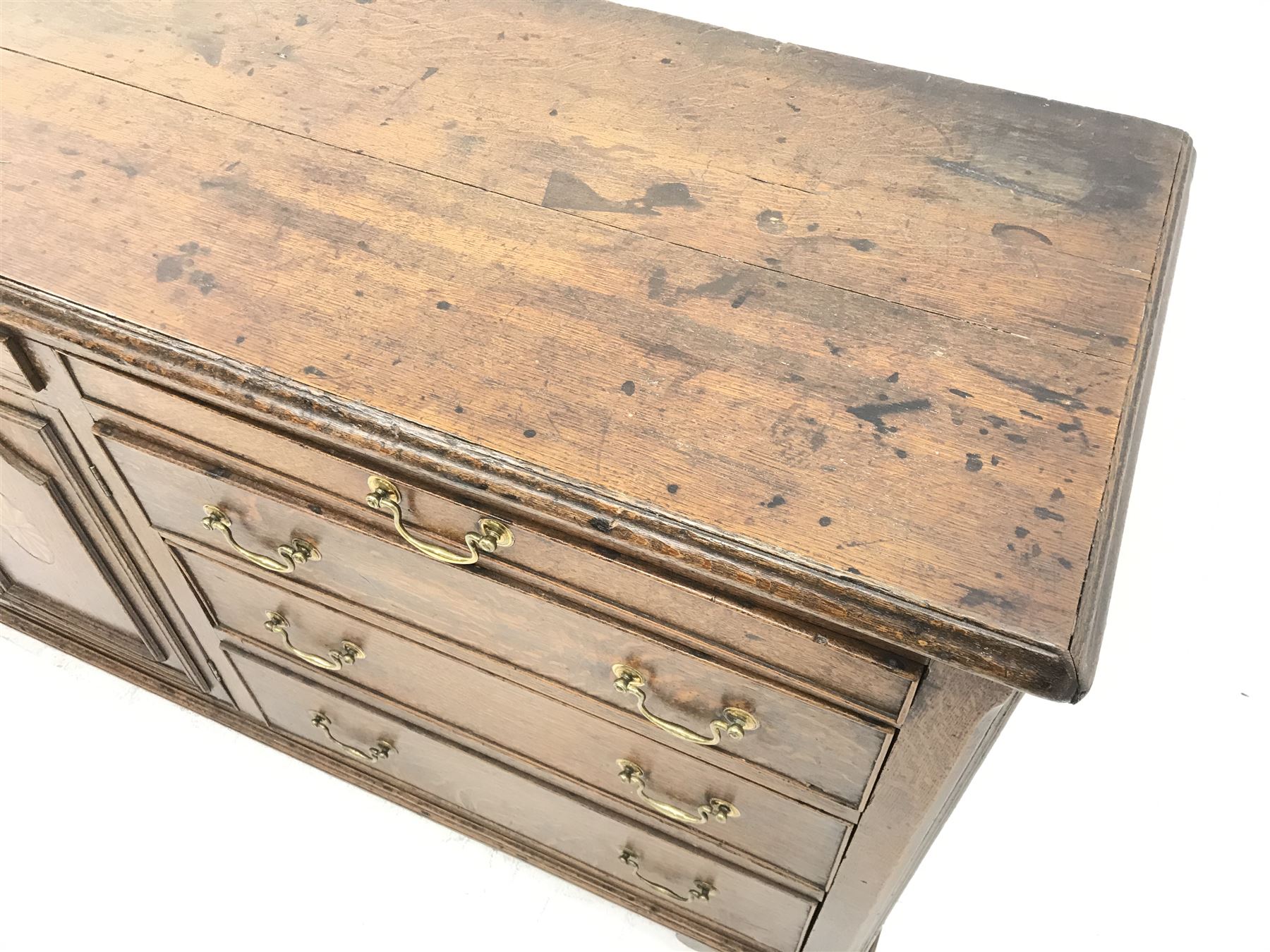 George III Lancashire oak dresser base - Image 2 of 3