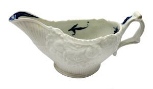 18th century reeded and foliate moulded cream boat