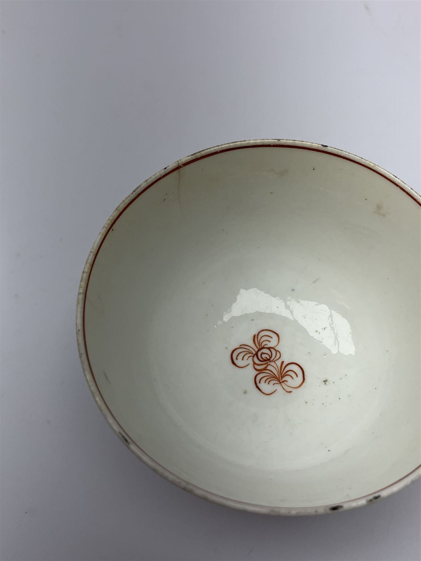 18th century A & E Keeling (Factory X) tea bowl and saucer - Image 5 of 6