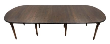 Oka Furniture - 'Petworth' French walnut extending drop leaf dining table with five additional leave