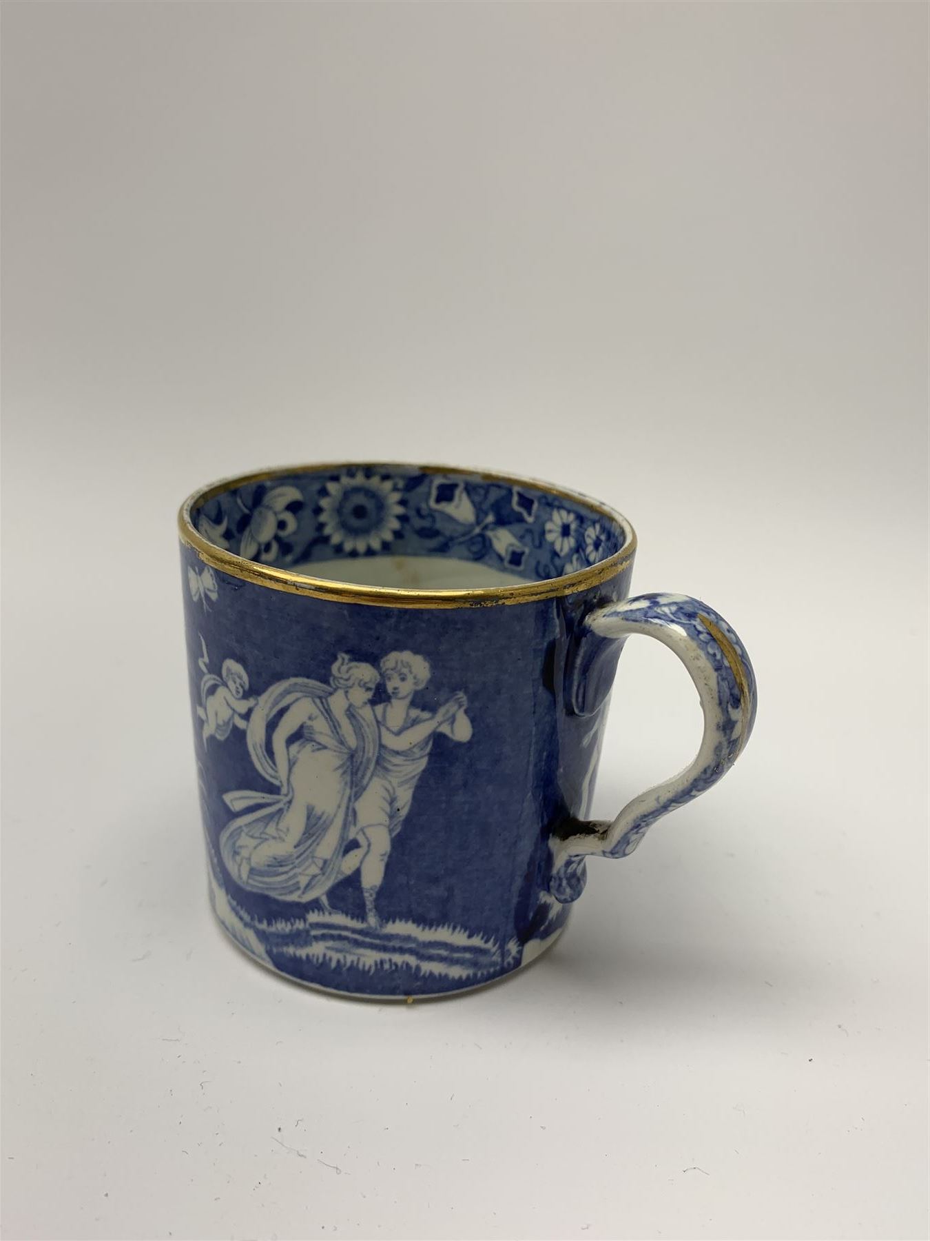 Early 19th Century Spode coffee can and saucer - Image 4 of 8
