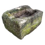 18th/19th century weathered sandstone shallow trough planter