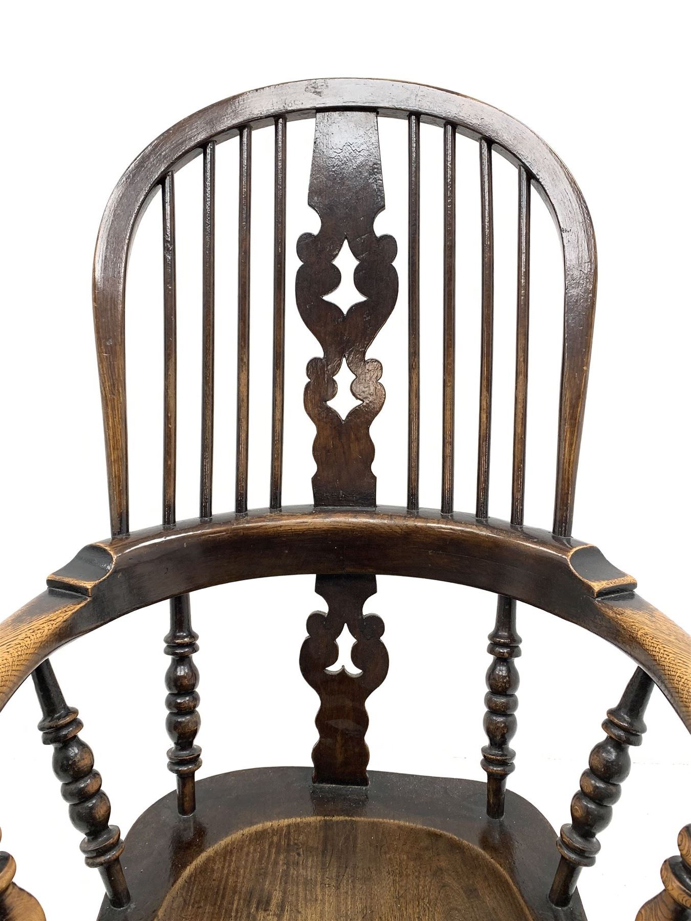 19th century oak 'Yorkshire/Lancashire' Windsor armchair - Image 2 of 4