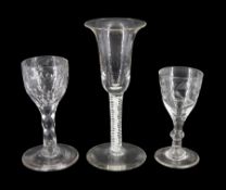 Three 19th century drinking glasses