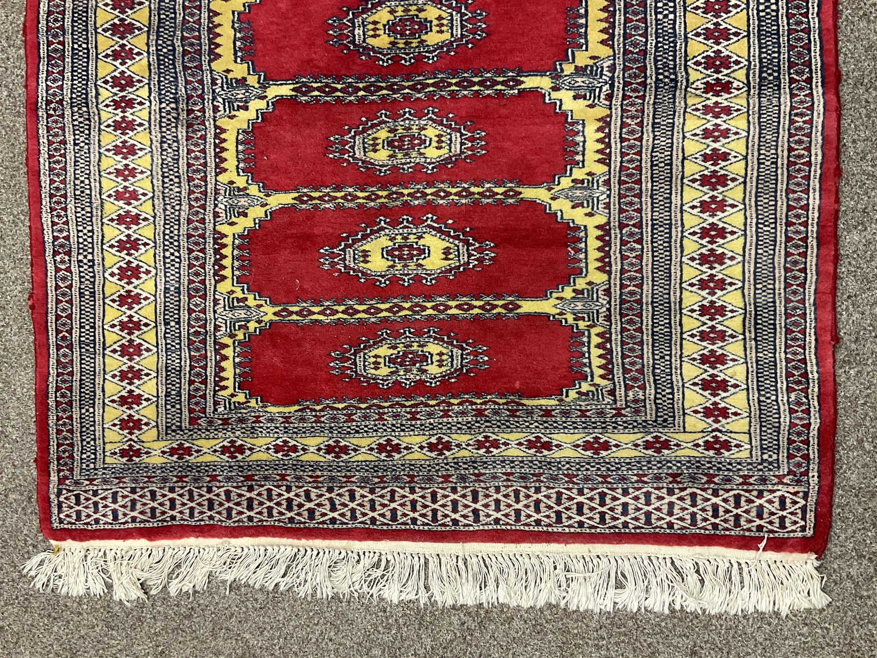 Persian red and yellow ground Bokhara rug - Image 3 of 4