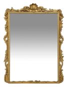 Victorian gilt wood and gesso overmantel mirror