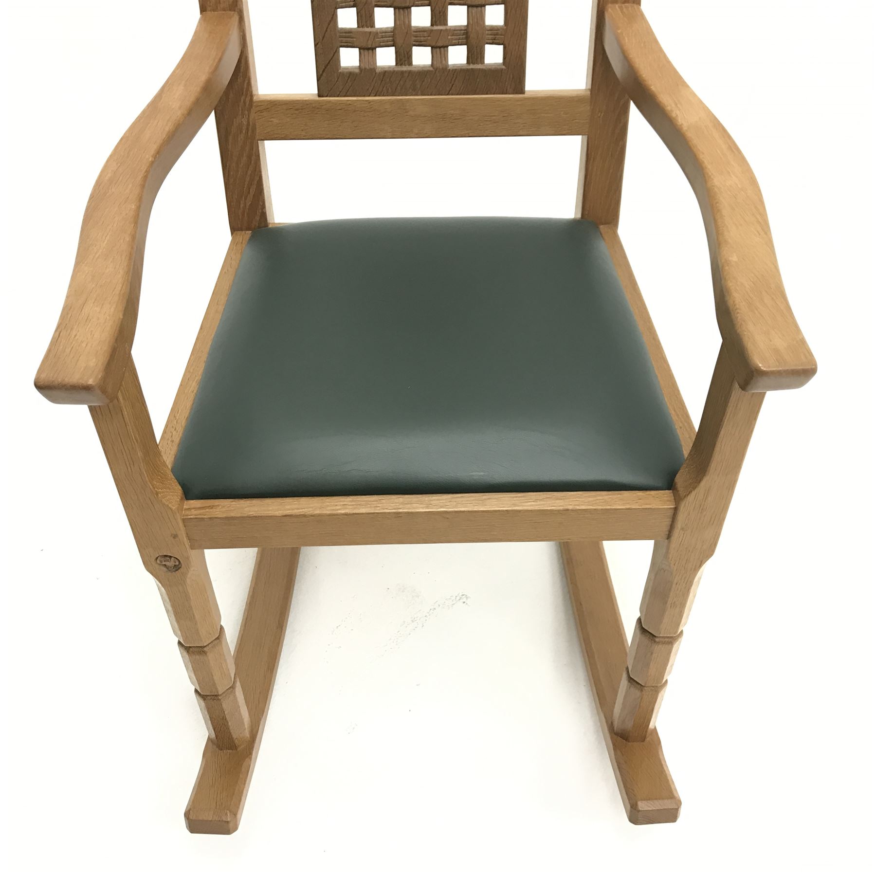 'Foxman' oak rocking chair - Image 4 of 6