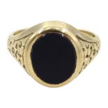 9ct gold black onyx signet ring