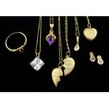 Gold necklaces and stone set necklaces