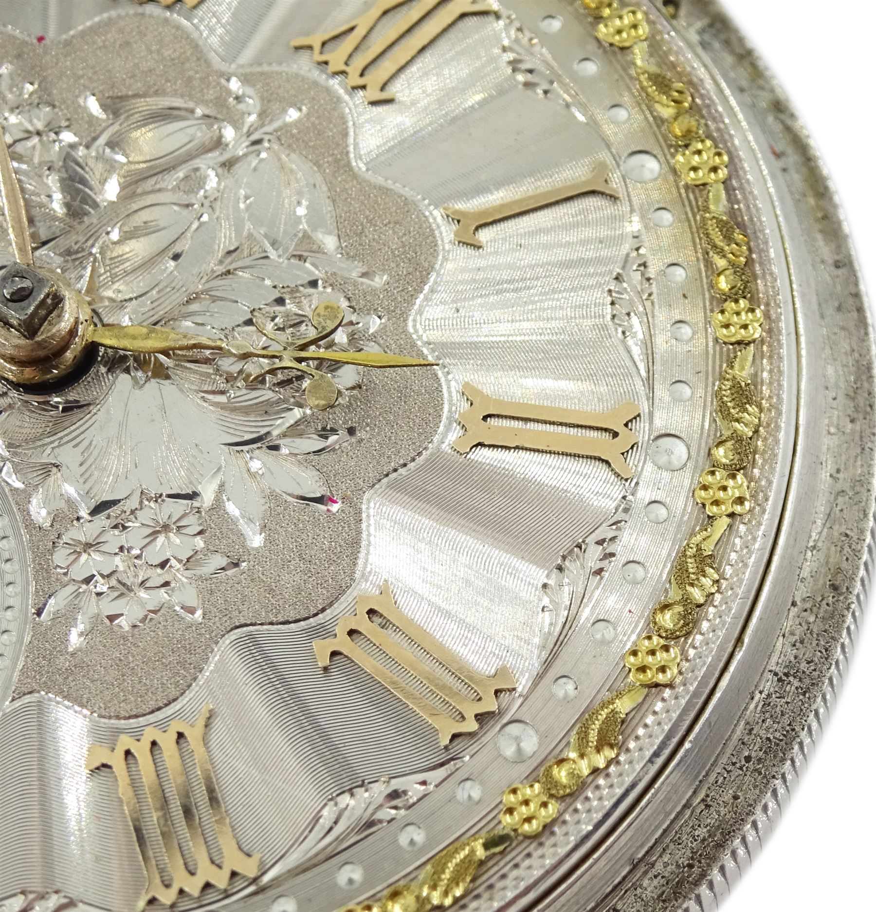 Victorian silver open face fusee pocket watch by J.Shey - Image 5 of 6