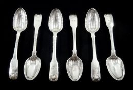 Set of six George IV provincial silver teaspoons