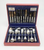 A canteen of Viners Stainless Steel cutlery for twelve place settings.