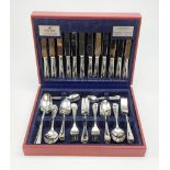 A canteen of Viners Stainless Steel cutlery for twelve place settings.