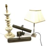 A cream washed effect table lamp