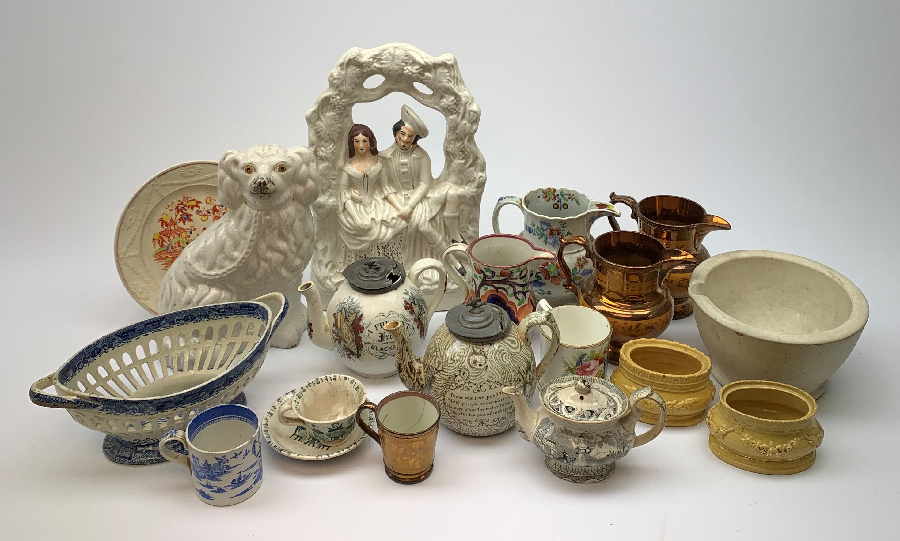 A group of 19th century ceramics