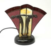 An Art Deco style table lamp