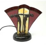 An Art Deco style table lamp