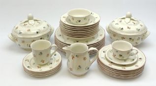 A Villeroy & Boch dinner wares decorated in the Petite Fleur pattern