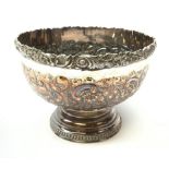 An early 20th century Barker Ellis Silver Co Ltd silver plated punch bowl