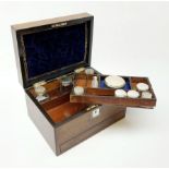 A Victorian rosewood vanity box