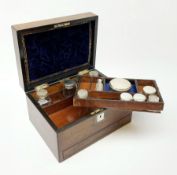 A Victorian rosewood vanity box