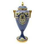 An early 19th century Royal Worcester porcelain vase and cover