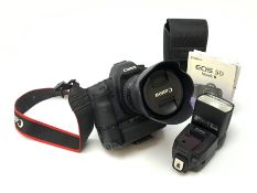 Canon EOS 5D camera body with Canon 'BG-E6' battery grip