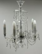 A glass chandelier