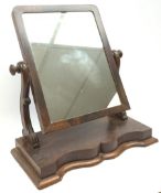 A Victorian mahogany toilet mirror