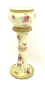 An early 20th century ceramic jardini�re on stand