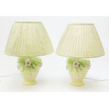 A pair of Italian ceramic lamps