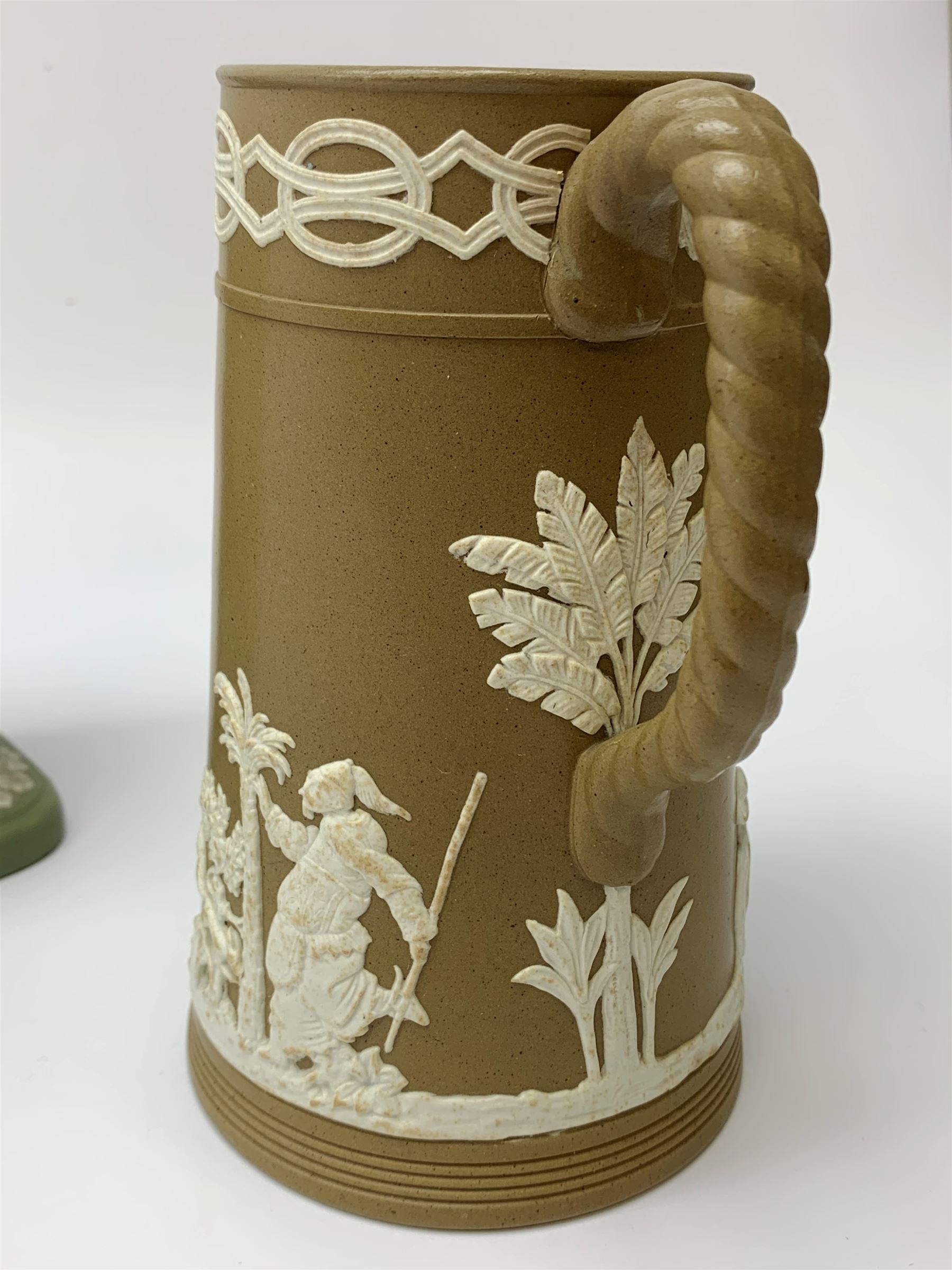 An early 20th century Wedgwood sage green jasper timepiece - Image 12 of 31