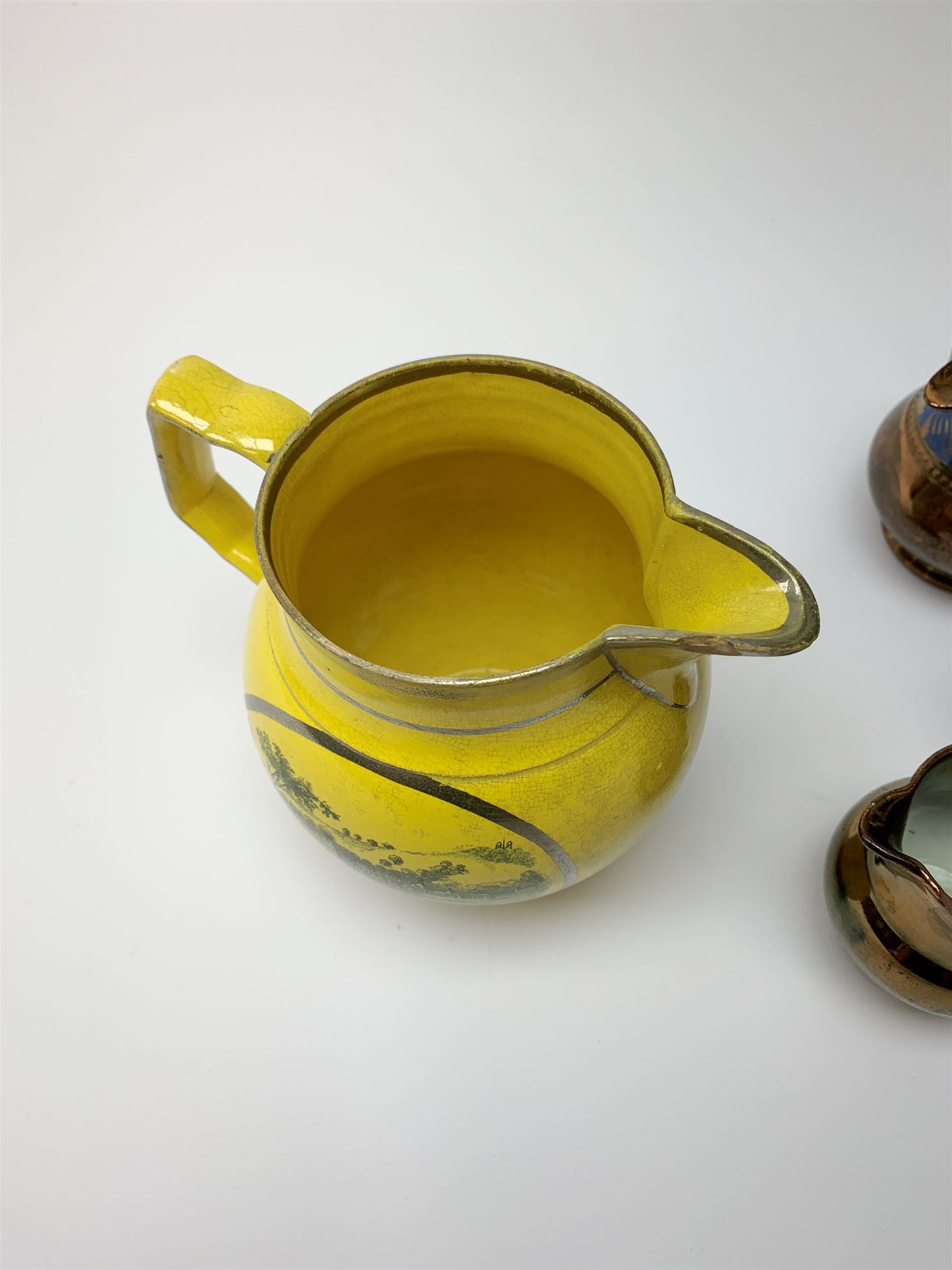 An early 19th century Staffordshire yellow ground jug - Image 4 of 14