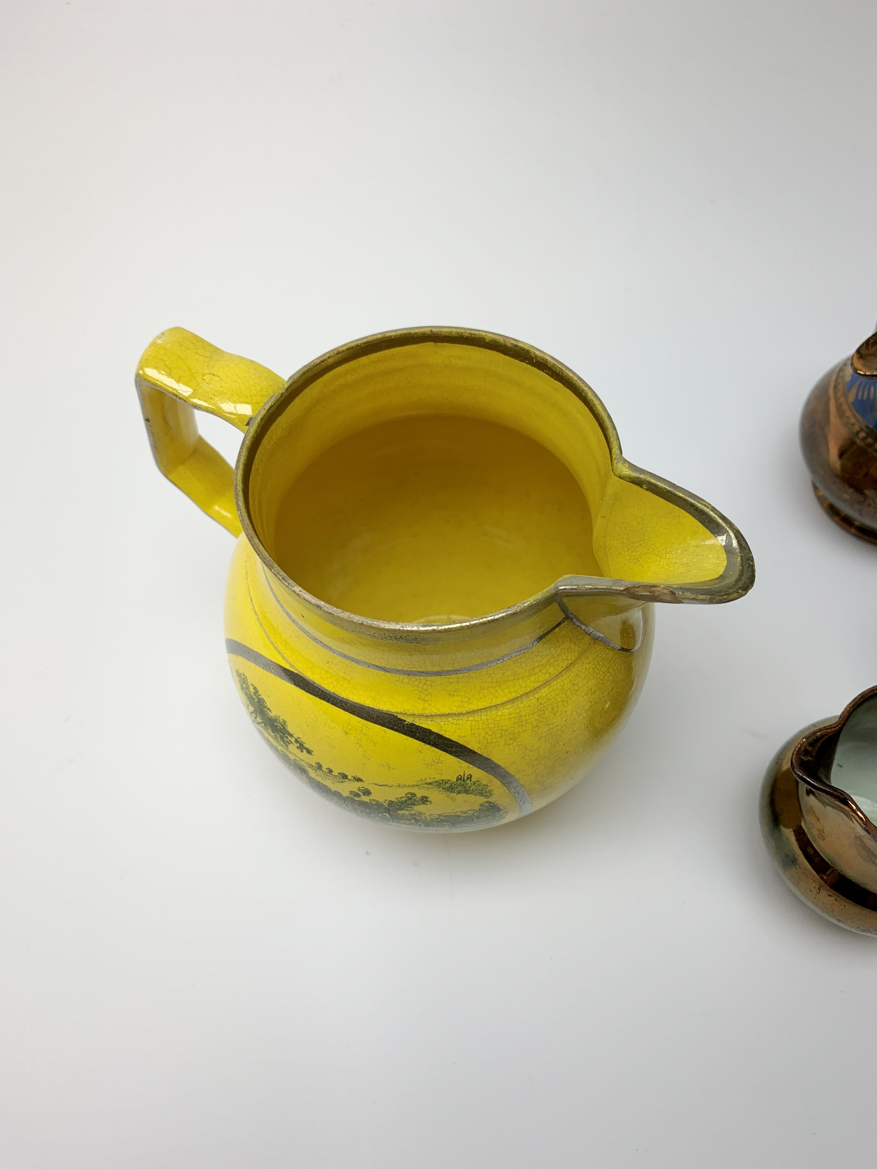 An early 19th century Staffordshire yellow ground jug - Image 10 of 14