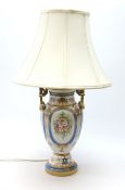 A Sevres style table lamp