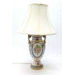 A Sevres style table lamp