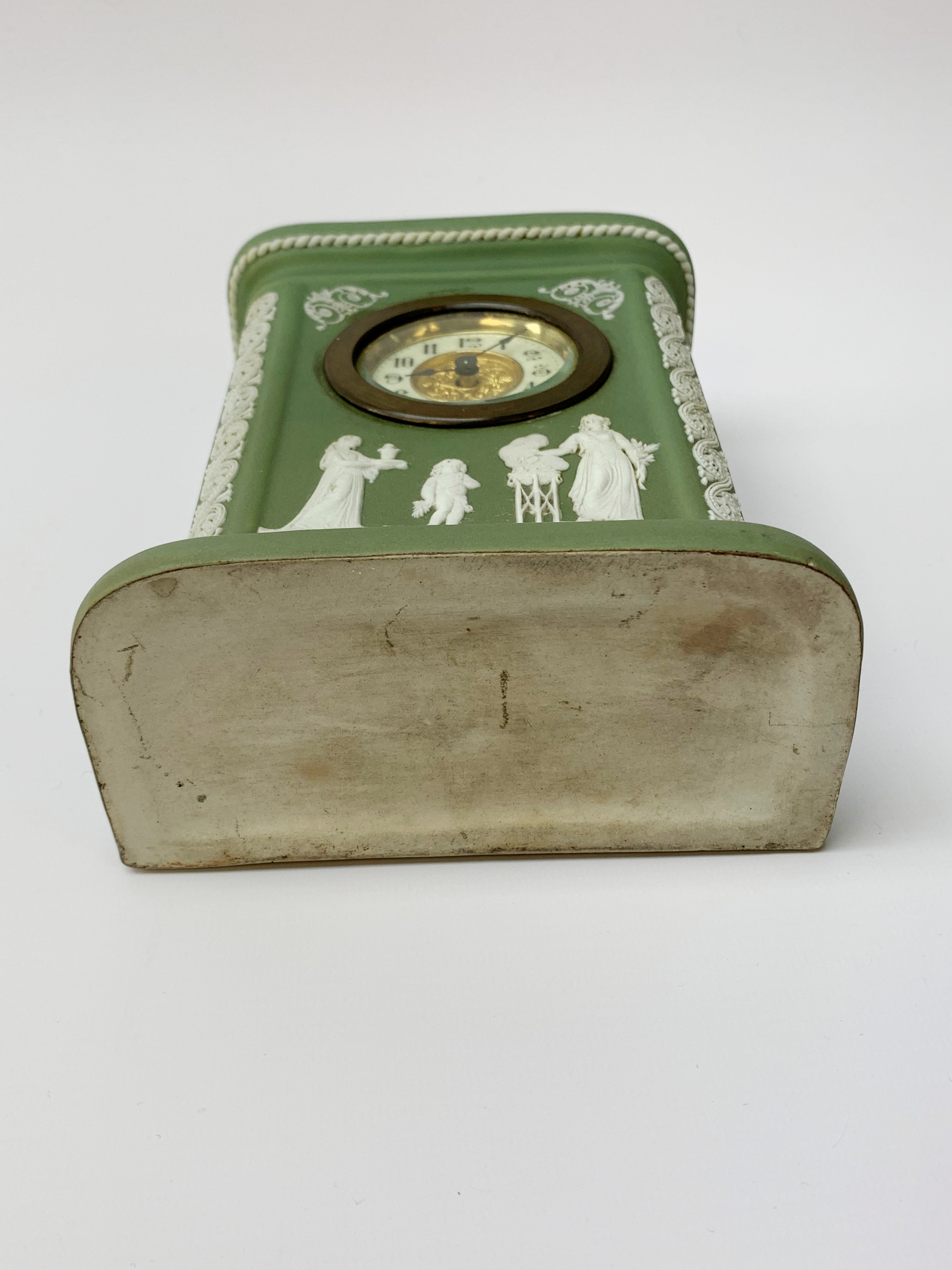 An early 20th century Wedgwood sage green jasper timepiece - Image 27 of 31