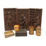 A selection of assorted wooden items