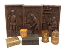 A selection of assorted wooden items