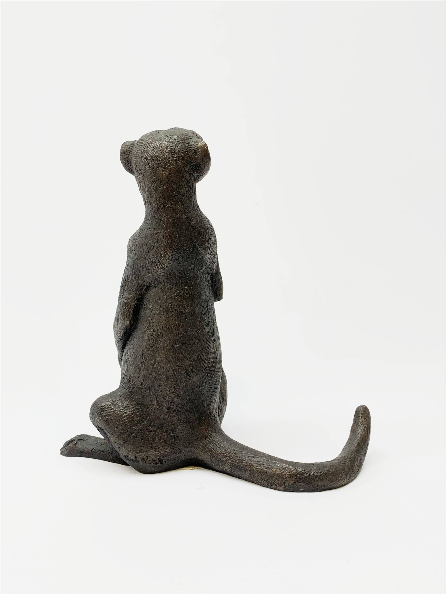 A Suzie Marsh bronzed sculpture modelled as a Meercat - Image 7 of 10