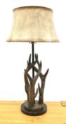 A faux antler table lamp